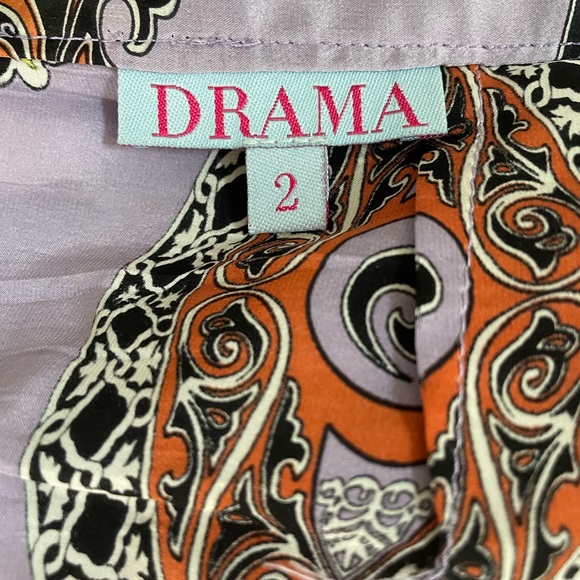 Beautiful multi-color 100% silk skirt size 2 - Picture 3 of 5